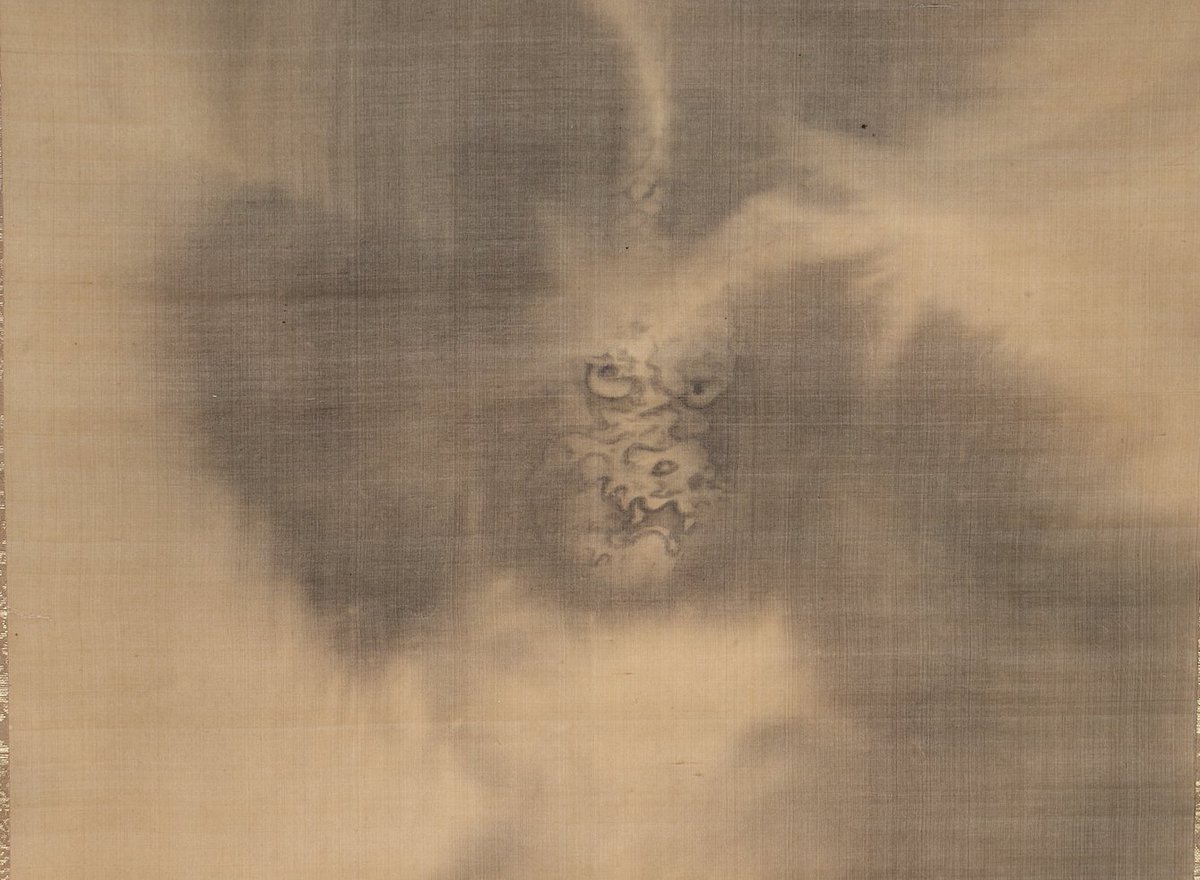 中国清時代　色絵水孟　トヒエ　L8.5㎝　東な8-0401☆2F 蘆雪の水墨画の滲んでる部分が好きです。なかでも、竜を描いた絵で使