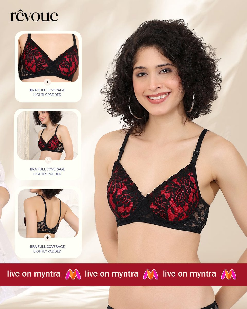 Revoue_'s tweet image. Rêvoue All-Day Comfort Full Coverage Bra with Light Padding #SelfLove #Revoue #MyntraLive #DailySupport #LingerieInspo #BodyConfidence