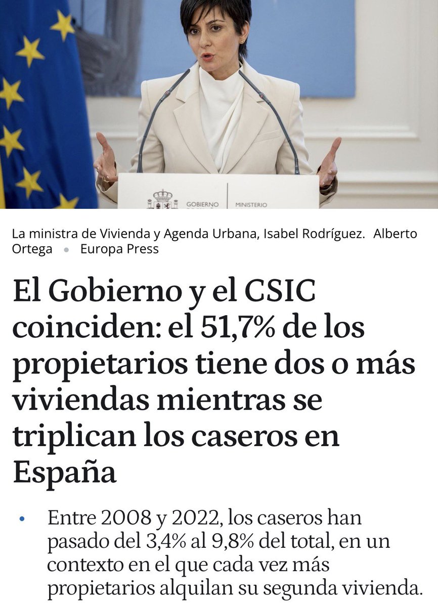 Inversor_Direct's tweet photo. Un 'multipropietario' es alguien que quizás decidió no gastarse el dinero en un coche de lujo o viajes y prefirió invertir en el futuro de sus hijos. 

¿Ahora resulta que eso es un crimen social? Por favor... 🙄🏘️ https://t.co/l8Heah4VsF