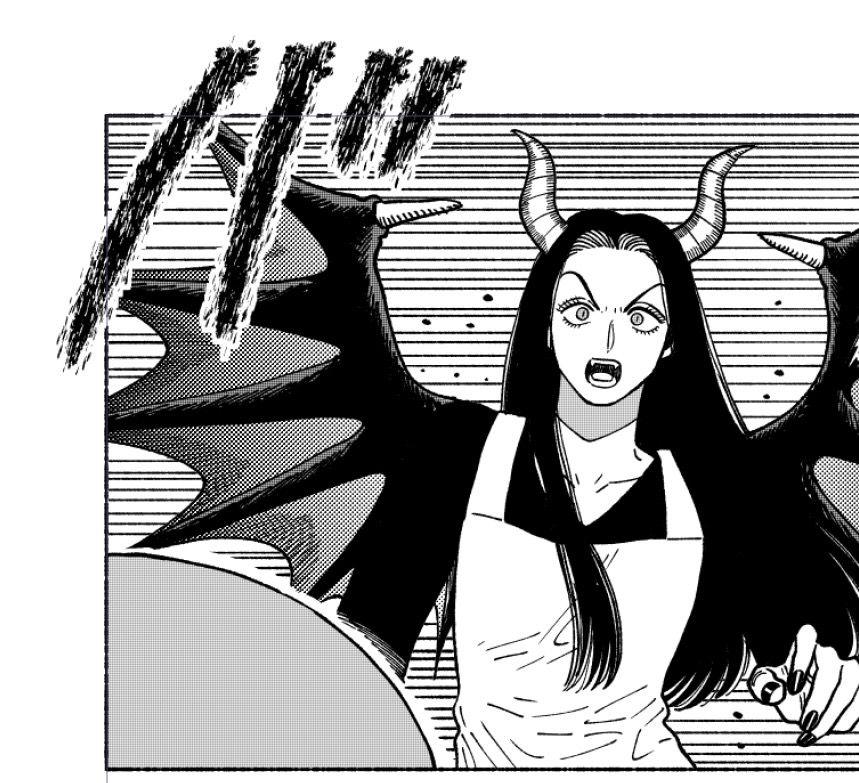 威嚇(いかく)
#悪魔と俺と 