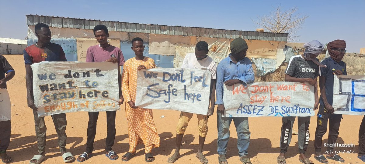 yousef_ism58349's tweet photo. The inhumane situation of refugees in Agadez, Niger, who are peacefully protesting to demand their rights and protection, has been abandoned by the @UNHCRNiger.@Avaaz @MeltingPotEU @FocusOnAfricaIt @amnesty @ilmanifesto @LidiaGinestra @FermentedDream https://t.co/sXoN4777Xh