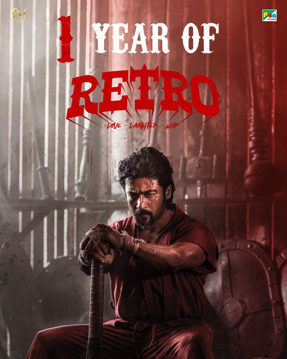 PenMovies's tweet image. 1 year of Retro where love found its destiny, laughter met madness, and war forged a legend. 

Paari’s journey still echoes. ❤️🔥

#1YearOfRetro #Retro #suriya #penmovies