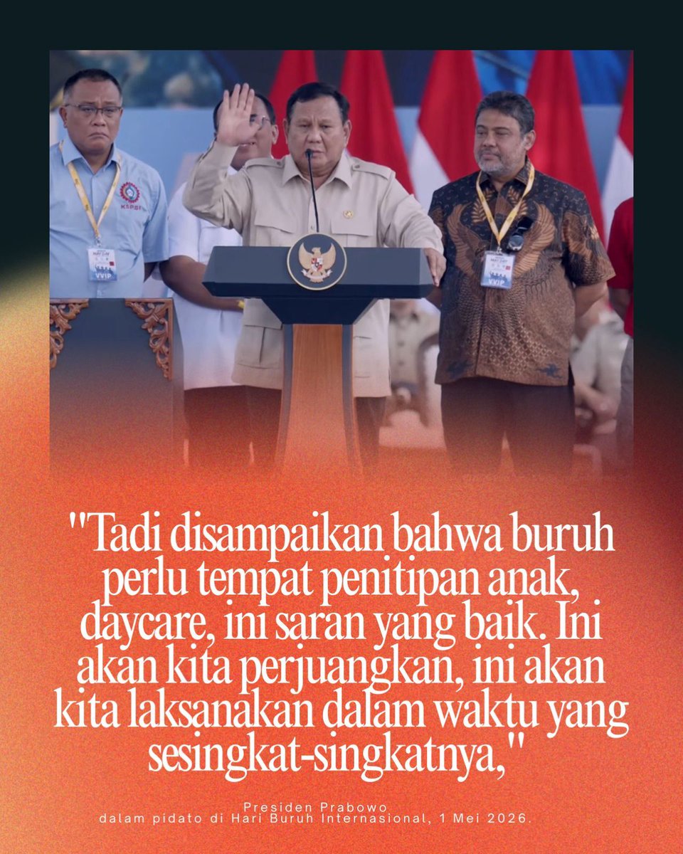 AdillahLeeva's tweet photo. Kadang yang dibutuhin rakyat itu sebenarnya sederhana: didengar, dilihat, dan diperjuangkan beneran. Makanya pas isu buruh, PHK, kesejahteraan pekerja, sampai daycare buat anak buruh ikut dibahas, itu jadi hal yang layak diperhatikan.
#KonsolidasiDamai #HariBuruhDamai #MayDay https://t.co/lnVG2NrfFq