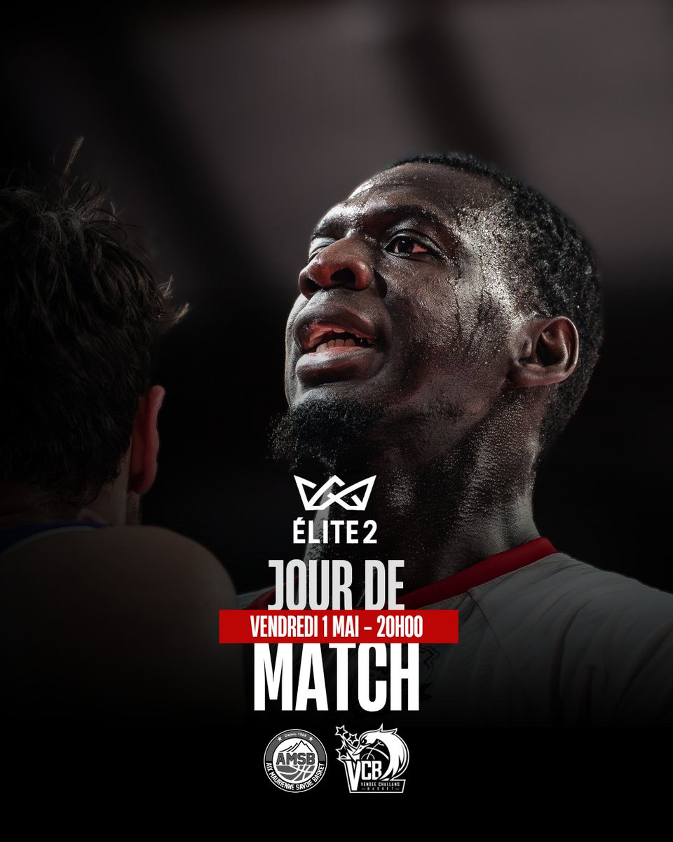 VCBofficiel's tweet photo. ๐๐จ๐ฎ๐ซ ๐๐ ๐ฆ๐๐ญ๐๐ก | Pas de repos pour les guerriers, ce soir, on ne lรขchera rien ! ๐ค๐๐ค
๐ | #Elite2 - Journรฉe 37
๐ | @amsbofficiel
๐๏ธ | Halle Marlioz (Aix-les-Bains)
๐ฃ | 20h00
๐บ | https://t.co/3ZDFztMXIa
#VCBFamily https://t.co/vTAR993iUI