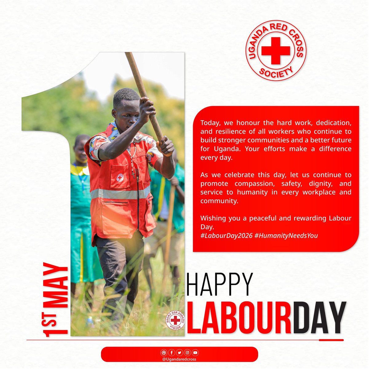 UgandaRC_Youths's tweet image. Today we celebrate the strength and hustle of every worker across Uganda 🇺🇬💪

Big respect to Uganda Red Cross volunteers and staff who serve communities even in tough times ❤️

Let’s keep pushing for fair work, safe spaces, and supporting each other 🤝

#Youths #LabourDay2026