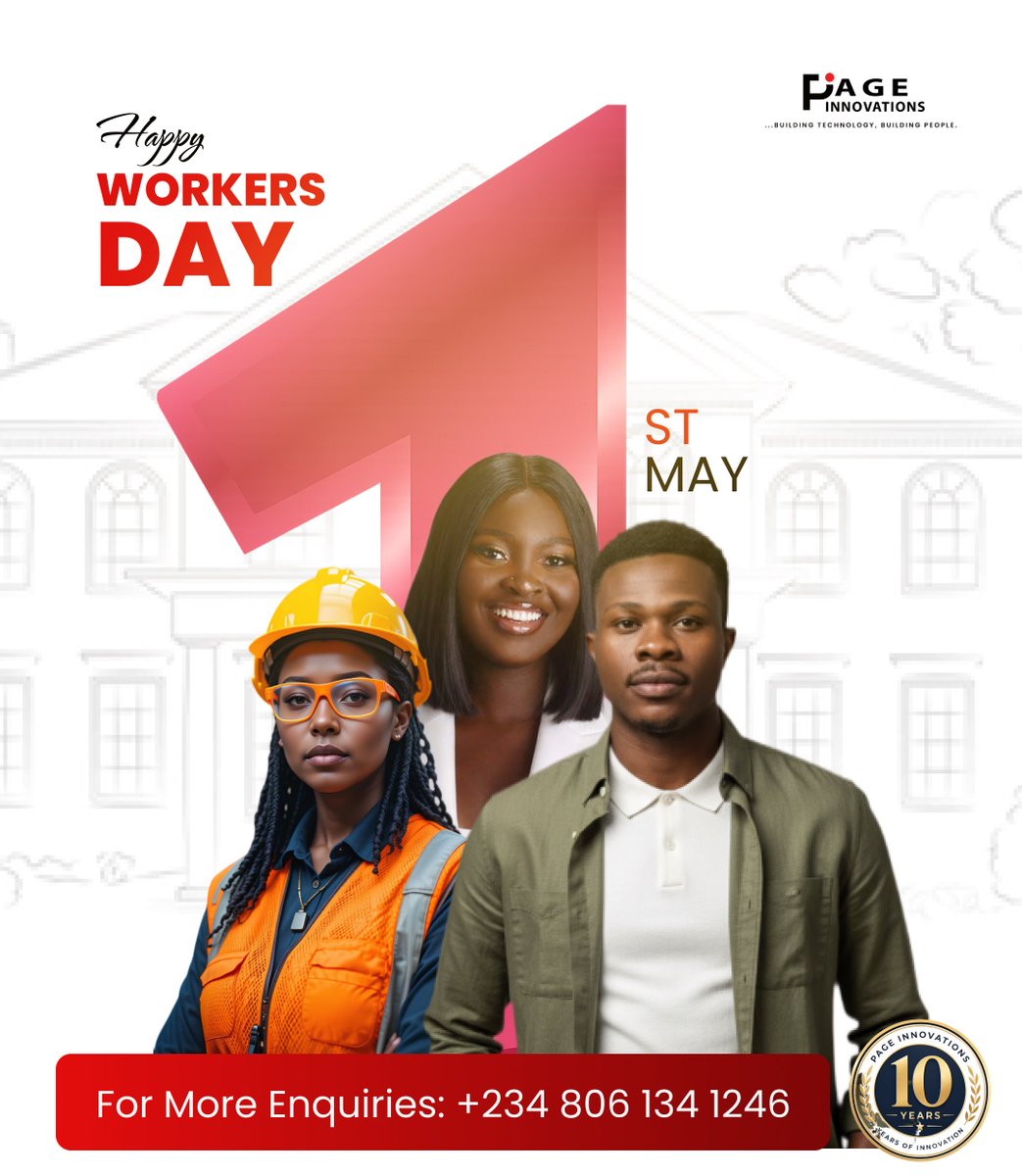 PageInnova247's tweet photo. Happy Workers’ Day 👷🏽‍♂️ 💻 
To everyone showing up, putting in the work, and building something meaningful; we see you.
Every effort counts. https://t.co/RPA1RbM1Da