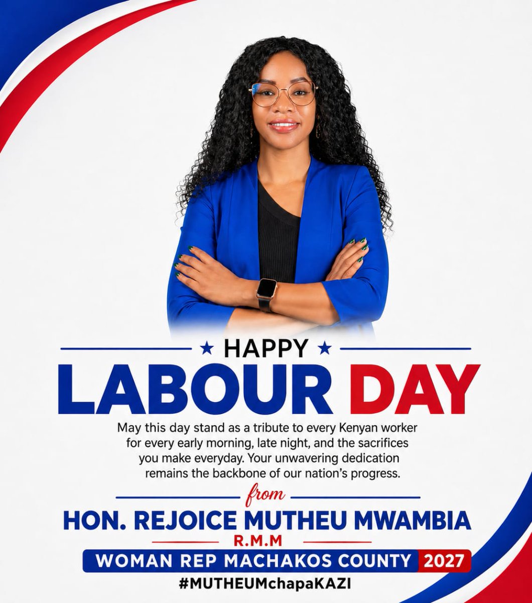 Mutheu_Rejoice's tweet photo. This Labor Day, we honor the strength behind every job well done.
May your hard work open doors to greater success and fulfillment. 💼✨
#MUTHEU MchapaKAZI 
#WomanRepMachakosCounty 
#Labourday https://t.co/4m7OEcz0k1