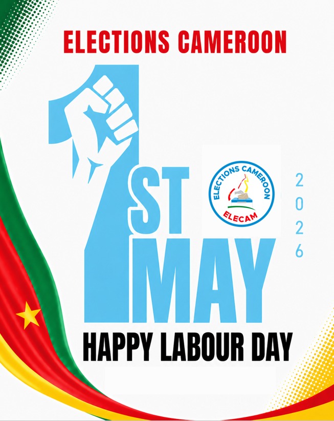 elecamofficiel's tweet image. Happy Labour Day! 

#Elections Cameroon #ELECAM #CAMEROON #Diaspora #vote #Labour Day #Yaounde #Douala #Buea #Bafoussam #Bamenda #Ngaoundere #Bertoua #Maroua #Garoua #Ebolowa