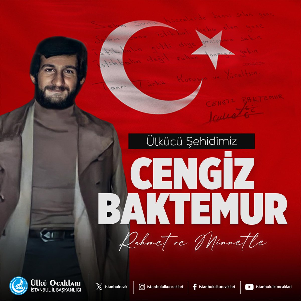 ArnavutkoyOcakk's tweet photo. Şehadetinin yıl dönümünde Ülkücü Şehidimiz Cengiz BAKTEMUR'u rahmet ve dualarla anıyoruz. https://t.co/knAyTrwurb