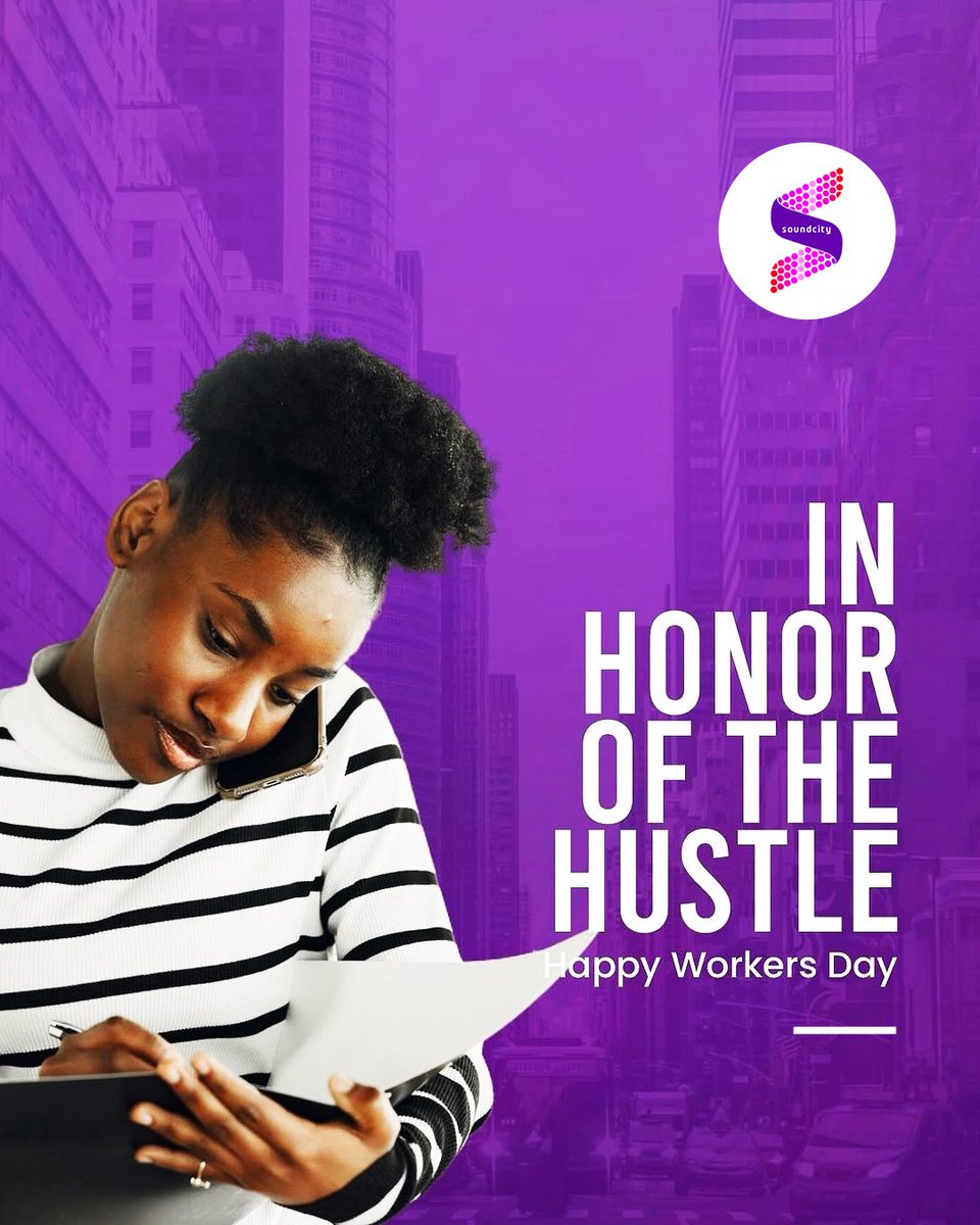 Soundcity985FM's tweet image. IN HONOR OF THE HUSTLE 💪🏿

Big Shout Out To Every True Hustler Out There, Putting In Work To Put Food On The Families Table.

- Happy Workers’ Day, Stay Powered By Music 🎵 💜

#soundcity985fm 
#happyworkersday #hustle #poweredbymusic