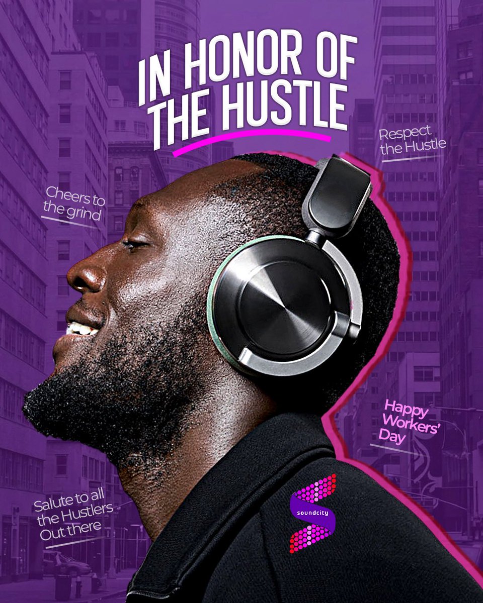 Soundcity985FM's tweet image. IN HONOR OF THE HUSTLE 💪🏿

Big Shout Out To Every True Hustler Out There, Putting In Work To Put Food On The Families Table.

- Happy Workers’ Day, Stay Powered By Music 🎵 💜

#soundcity985fm 
#happyworkersday #hustle #poweredbymusic