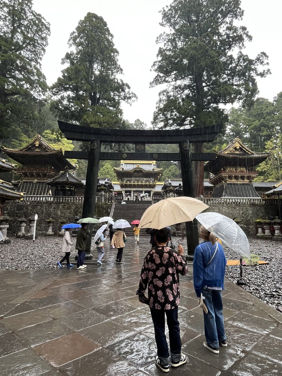 雨の日光東照宮ありがとう