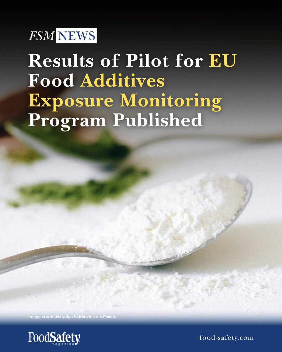FoodSafetyMag's tweet image. None of the exposures to the five additives and flavorings assessed presented a health concern for the EU population. The pilot helped identify shortcomings in the monitoring framework that will be rectified for future reports. #foodsafety

👉 brnw.ch/21x26jP