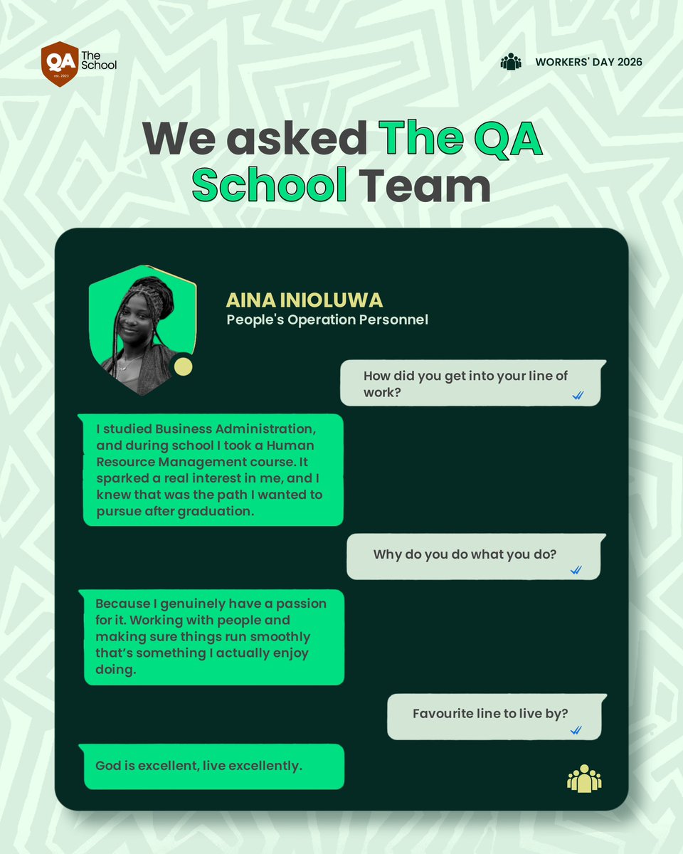 The QA School tweet media