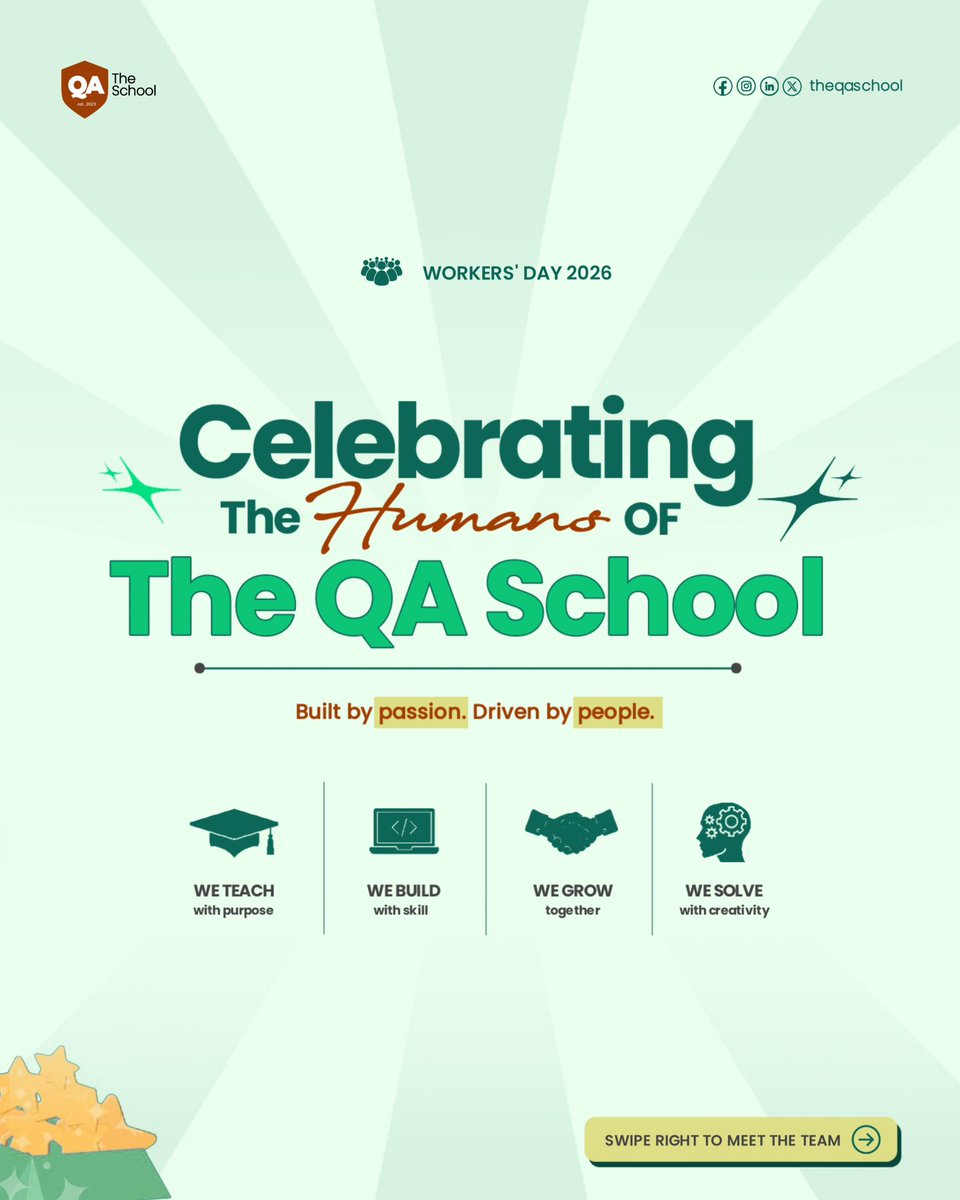 The QA School tweet media