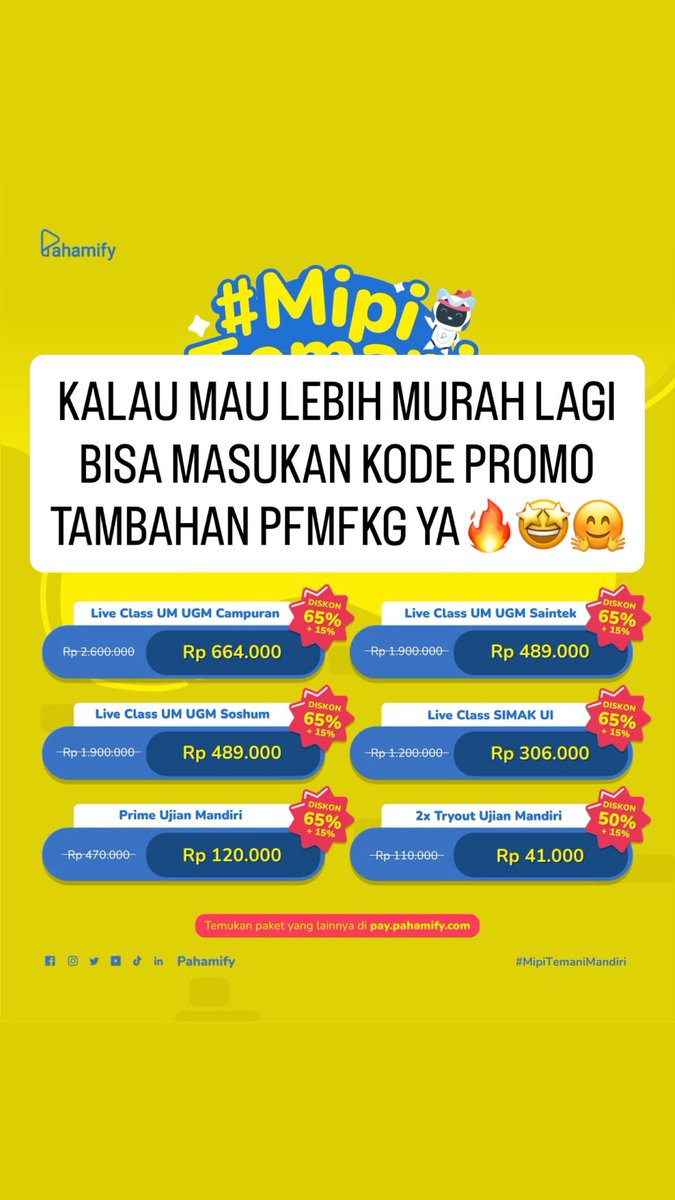 PFMFKG | Kode Diskon Pahamify tweet media