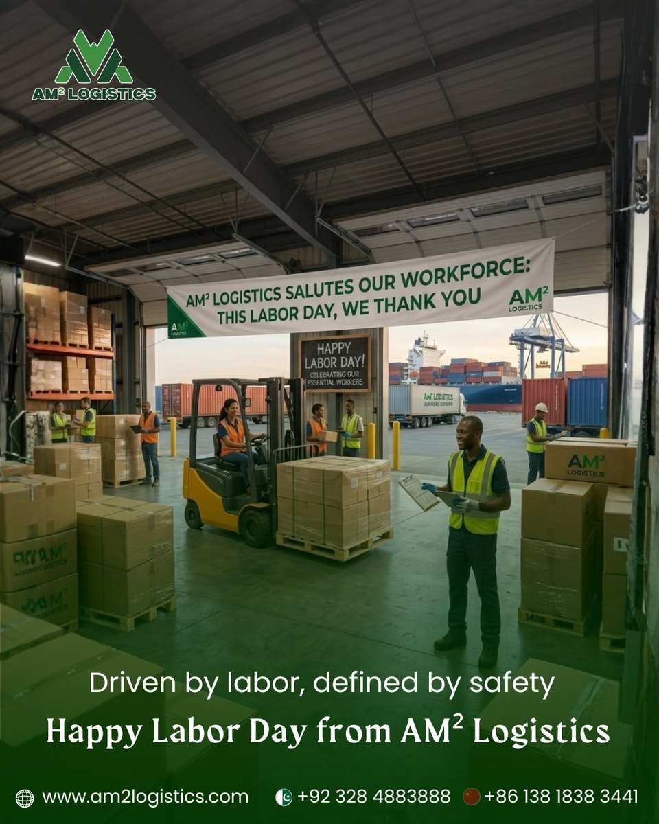 Am2Logistics's tweet photo. At AM² Logistics, we know that our strength lies in our people. From sourcing quality goods to managing complex trade routes between China and Pakistan, it is the dedication of our workforce that ensures your products are delivered safely and efficiently. https://t.co/RR7Fbtu2ZY