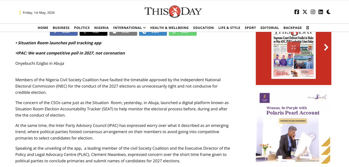 Nigeria Civil Society Situation Room tweet media