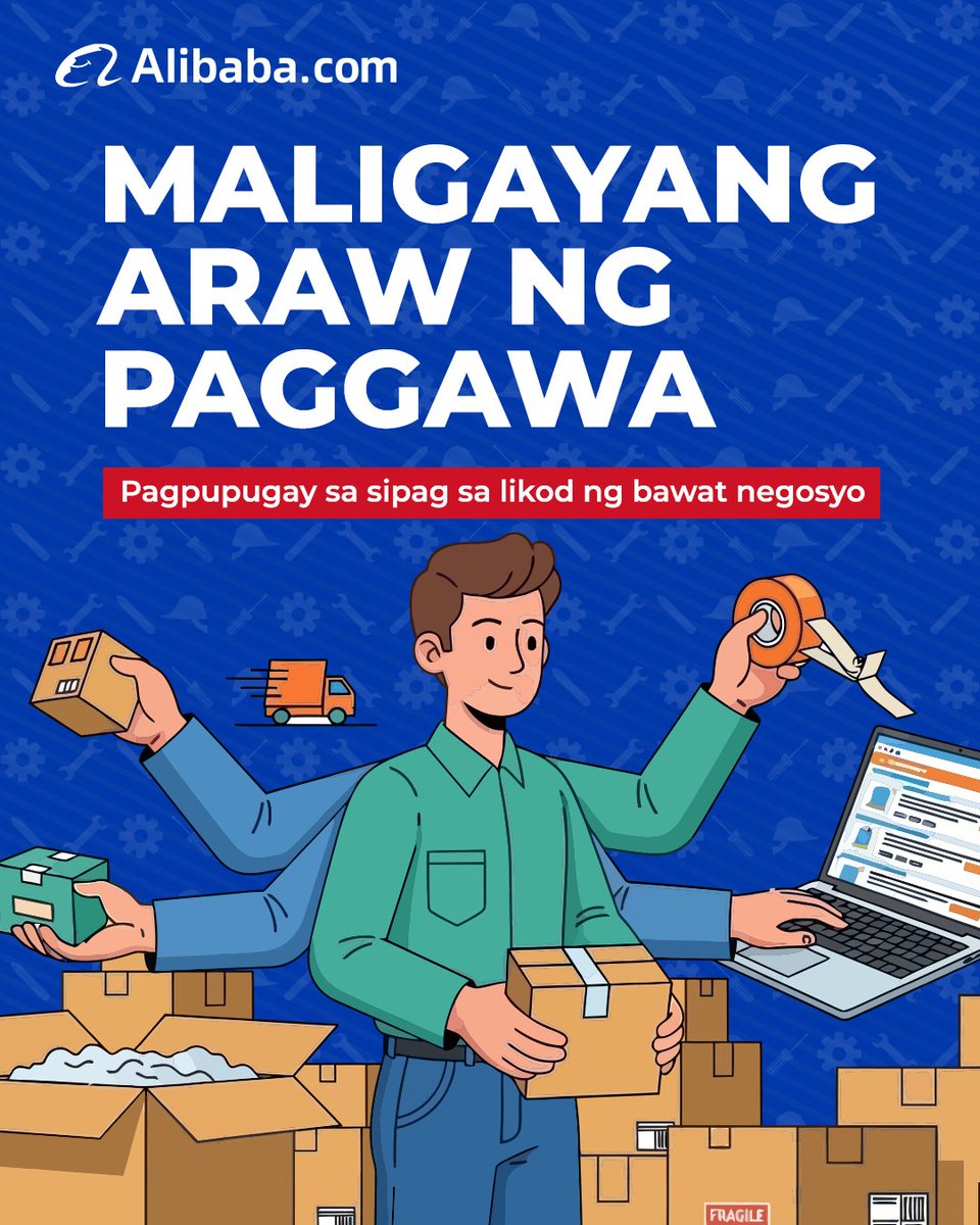 AlibabaSEA_'s tweet image. Sa likod ng bawat produkto, may kwento ng sipag at dedikasyon

Ngayong Labour Day, kinikilala natin ang lahat ng supplier, manufacturer, at business owners na nagpapatakbo ng global trade

Happy Labour Day

#LabourDay #Alibaba #Negosyo #GlobalTrade