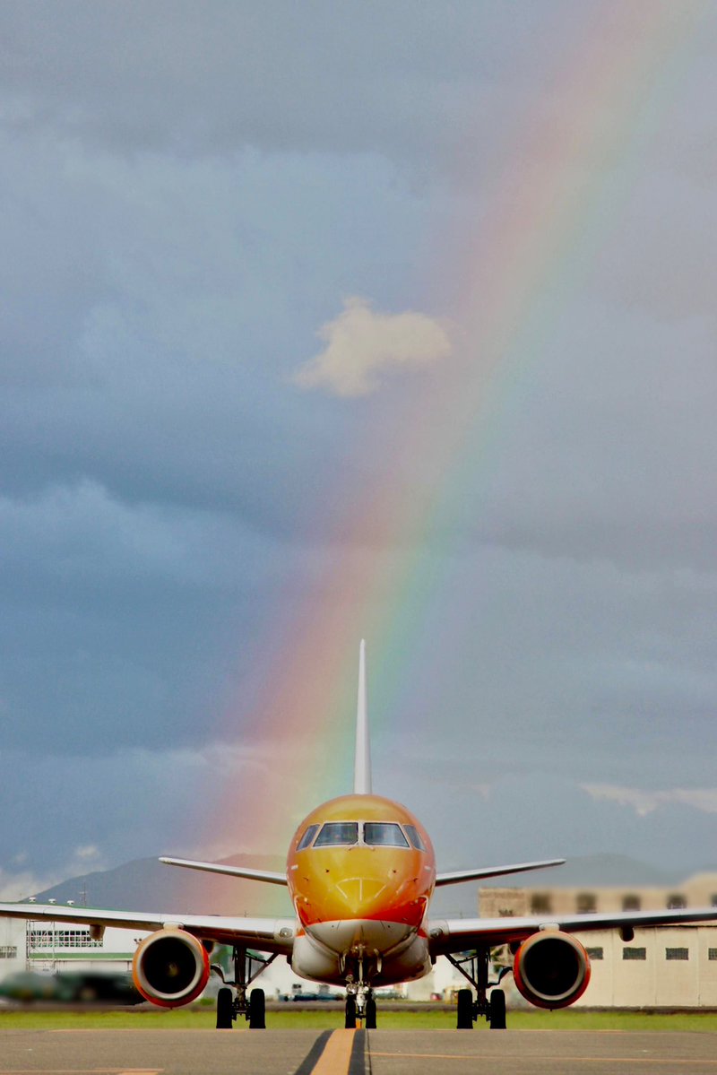 こんばんは、FDAです👋

1時間前に名古屋空港で虹が出現しました🌈

写真が上手な例の #FDA整備士 さんが飛行機の到着に合わせて素敵な写真を撮ってくれましたよ👨‍🔧

#拡散希望
