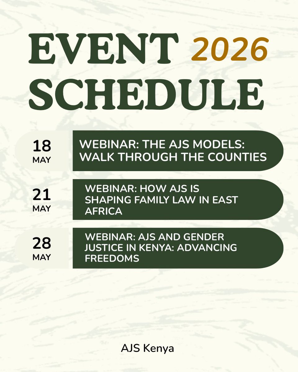 AJSKenya's tweet image. Mark your calendars
#ajs #newmonth