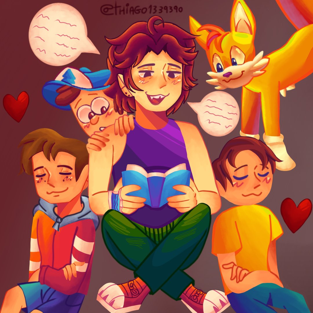 thiago1339390's tweet photo. I made this drawing as part of a crossover challenge and wanted to draw myself with my favorite kids 💞💗✨ 💞💗✨#benfreeling #mortysmith #dipperpines #tails https://t.co/O2Z9mkaTRu