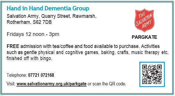 Stag_RosePPG's tweet image. #friday Hand in Hand Dementia Group - @salvationarmyuk 

#FREE fun, lots to do... full details below.

#dementiafriendly #dementiasupoort #bettertogether Raven Dementia Team