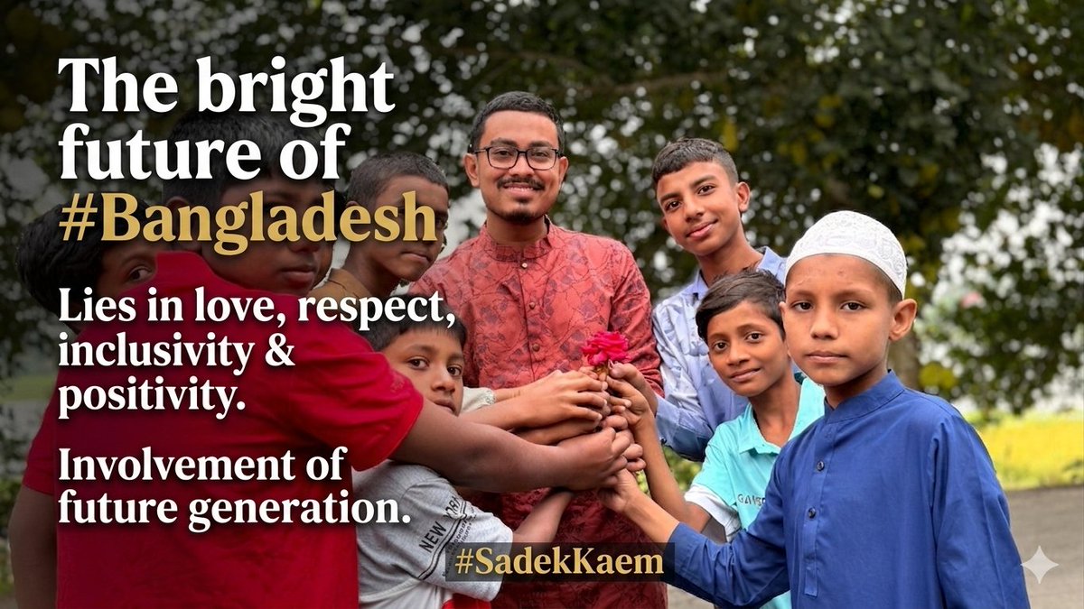 zafariqbaldr's tweet image. Bangladesh's bright future lies in love, respect, inclusivity, &amp;amp; positivity—plus actively involving the next generation. 📷
#SadekKaem, current DU Central Students Union lead, is expected to run for #Dhaka South Mayor.
Promising leadership. #Bangladesh