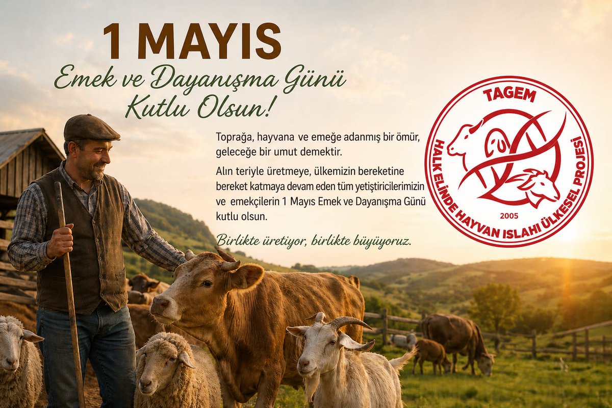 halkelindeislah's tweet photo. 1 Mayıs Emek ve Dayanışma Günü kutlu olsun✨️✨️✨️

@TCTarim @tagemgovtr @ibrahimyumakli @AhmetGumen @maatalay @erdincveske #1MayisEmekveDayanismaGünü 
#halkelindeislah https://t.co/QjS8tyfHUs
