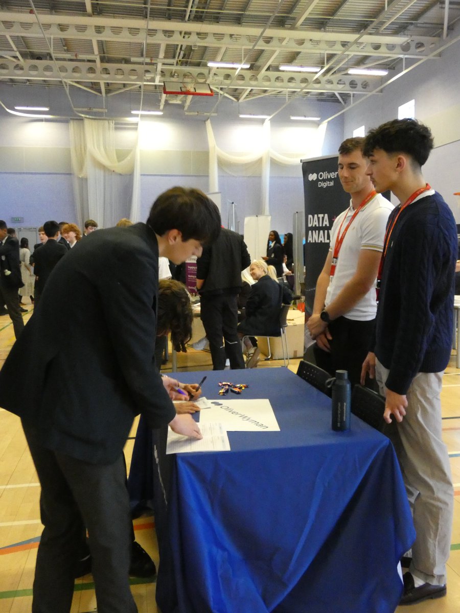 StMarysNewc's tweet photo. We were delighted to recently hold our annual Careers Fair in school. With over 35 employers, colleges and apprenticeship providers, students got a real taste of the pathways available after school. It was also fantastic to welcome so many former students back  and to see them flourishing in life beyond St Mary’s.