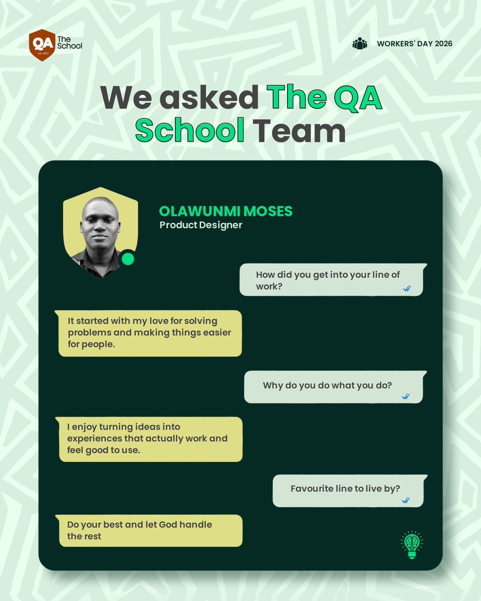 The QA School tweet media