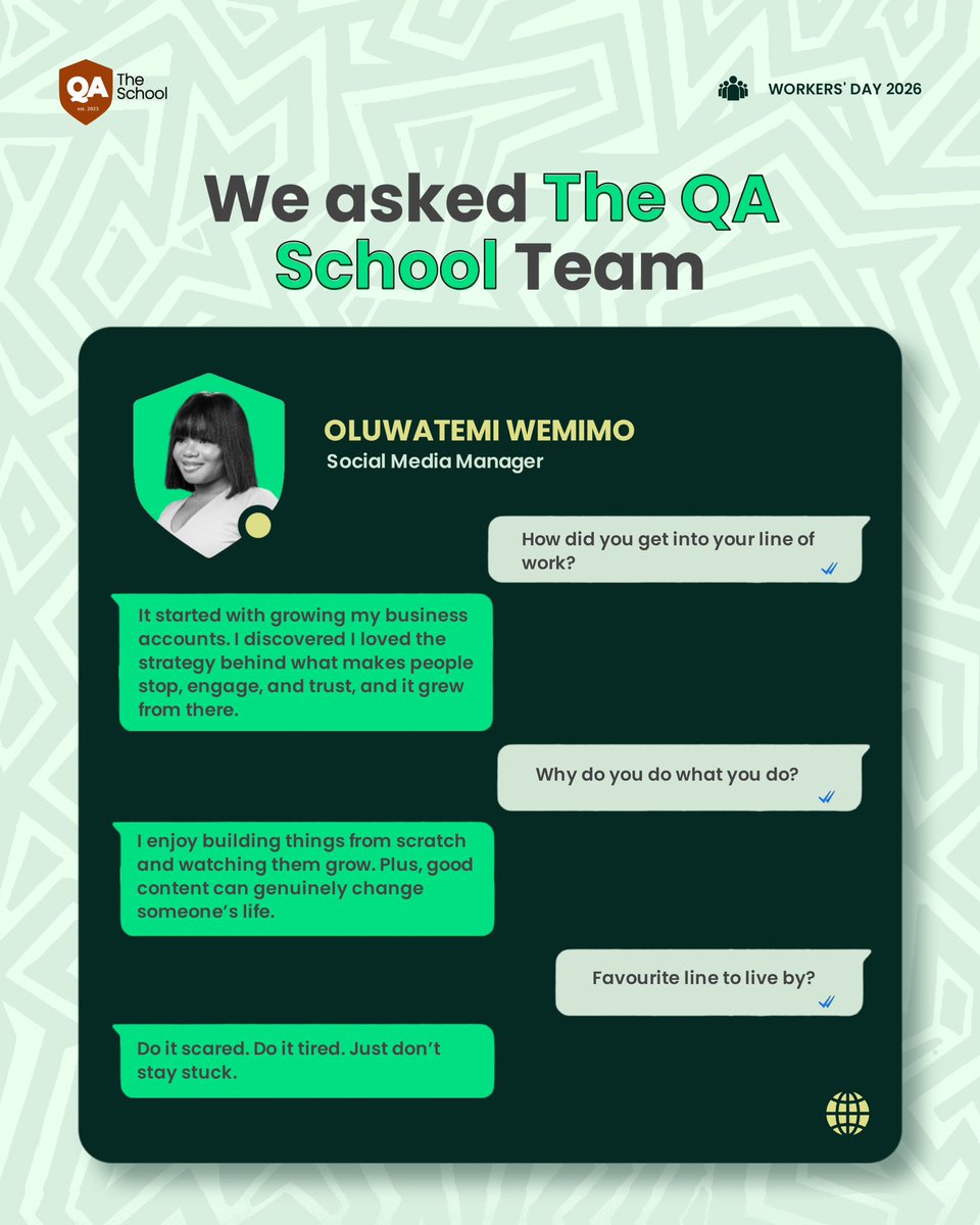 The QA School tweet media