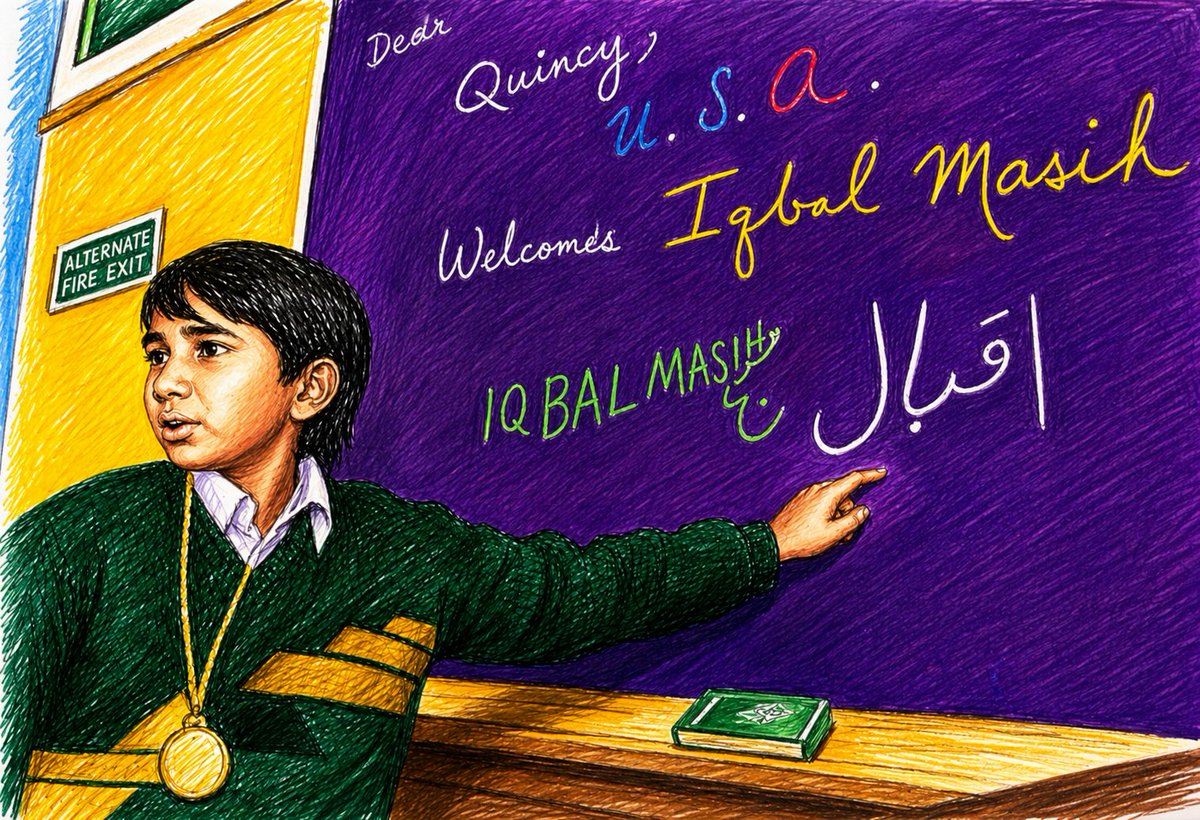 Enrollize's tweet photo. This Labour Day, we remember the courage of children like Iqbal Masih who stood against child labor and fought for the right to education. Every child deserves a classroom, not a workplace. Let’s honor workers by protecting the future they build.
#EndChildLabour #enrollize https://t.co/Zy4dC2gYCc