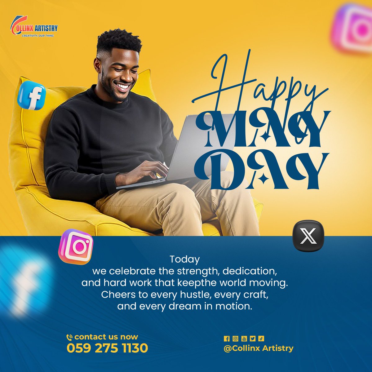 LimitlesDesign_'s tweet photo. Happy May Day! 🇬🇭

Today we celebrate the strength, dedication, and hustle of every hardworking hand building dreams and shaping the future. Your effort matters, your grind counts, and your impact is seen.

Here’s to the workers, the creators, the doers—keep pushing, keep rising.

@CollinxArtistry