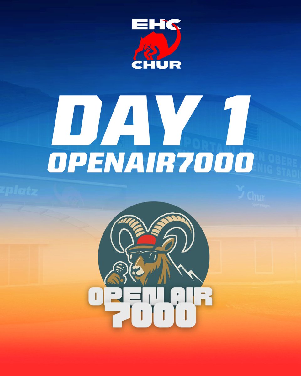 ehcchur's tweet photo. ES GEHT LOS! 🎸🔥 Das OpenAir 7000 startet JETZT!

Heute: Rock- &amp; Mundart-Power pur! 🤘
⏰ Einlass: 14:00 | Ende: 02:00 | Afterparty: Bar33 (04:00)

🎟️ Tickets (nicht personalisiert) für die ganze Crew: https://t.co/lvFiH0aRM8

#OpenAir7000 #Tag1 #Chur #EHCChur https://t.co/Kzw2l9R4nA