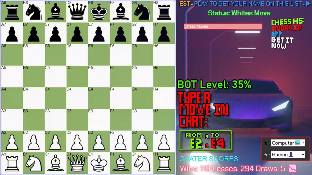 GameHandsDotNet's tweet image. Join us on #Youtube or #Twitch at GameHandsDotNet and play chess LIVE by typing moves in chat.