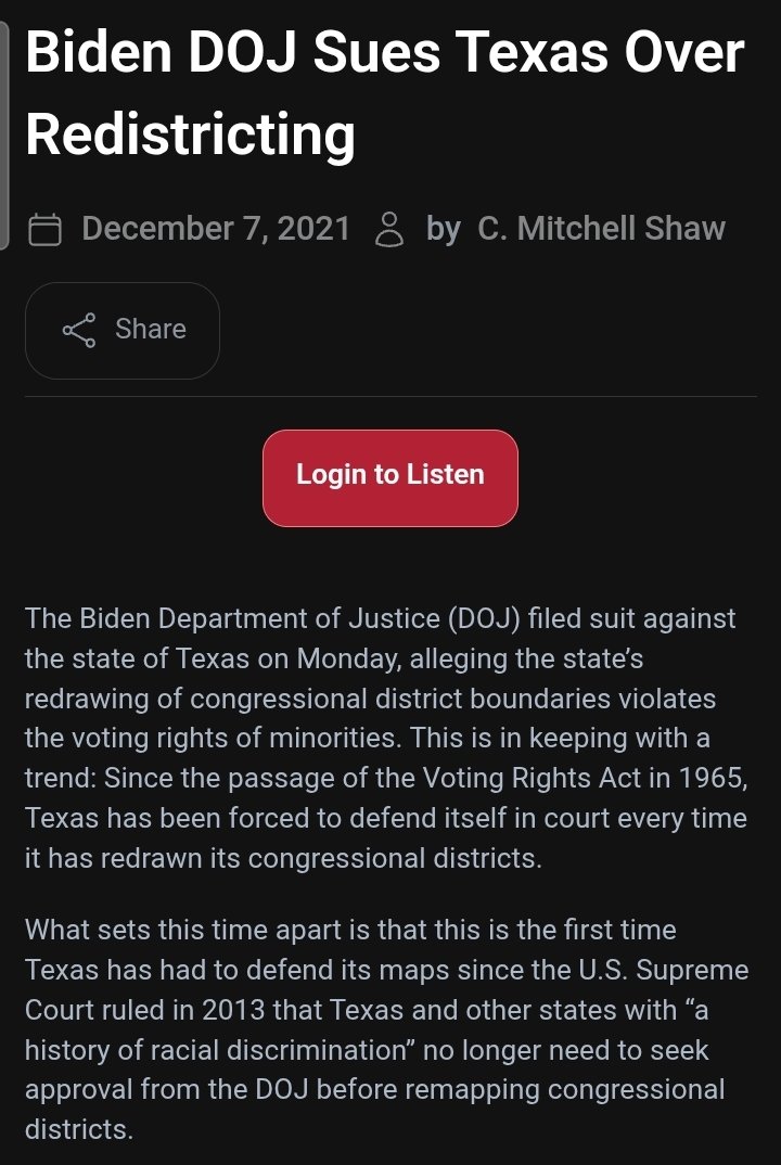 st_ch3f's tweet photo. @thatwildmage @ReviewsPossum Texas didn't get to redistrict their map cause they were stopped by the Biden DOJ. The census data was manipulated and the "errors" favored Blue States. But that's those are just good old "democracy". https://t.co/NjUiKPTqeK
