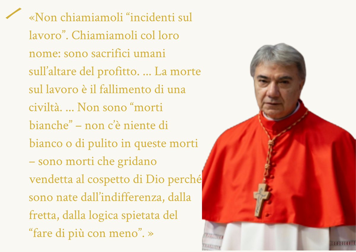 1° Maggio 2026, #omelia del Card. Domenico #Battaglia, arcivescovo di #Napoli, per la messa nella giornata della festa dei #lavoratori...

chiesadinapoli.it/il-lavoro-che-…