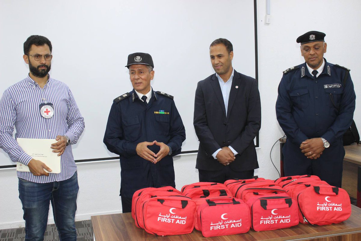 ICRC_lby's tweet image. As part of its ongoing efforts in Libya to strengthen institutional capacity, the #ICRC, in collaboration with the Security Training and Development Center, organized First Aid training in #Tripoli for 18 Ministry of Interior personnel, enhancing their emergency response skills.