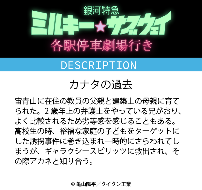 劇場版『銀河特急 ミルキー☆サブウェイ 各駅停車劇場行き』【公式】 tweet media