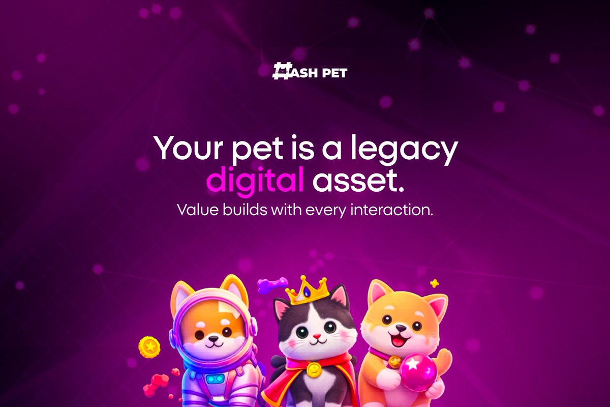 HashPet_'s tweet photo. They told you your pet was just a pet.

They lied.

Every play. 
Every cuddle. 
Every moment together.

It’s building something real.

Your pet isn’t a phase.
It’s a legacy. https://t.co/wLuffPOgXS