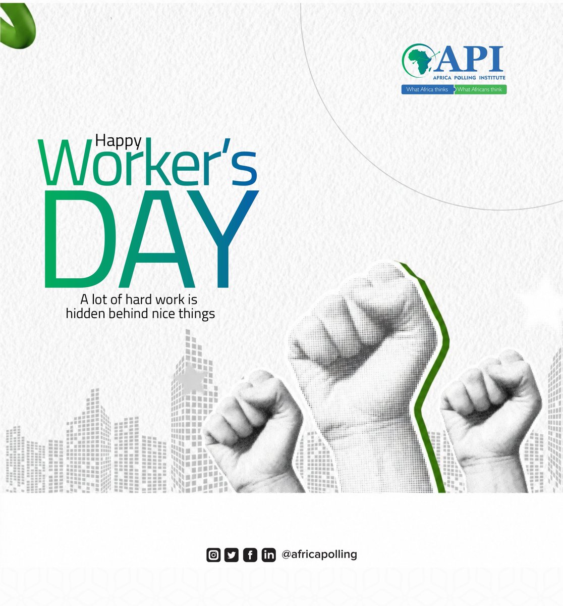 AfricaPolling's tweet photo. Happy Worker's Day.

To all our colleagues, Partners and Clients. 

Your Efforts are seen and appreciated. 

From all of Us. 

#APIResearch #fyp❤️ #workersday #Data #Polling https://t.co/sDQXLL60Uo
