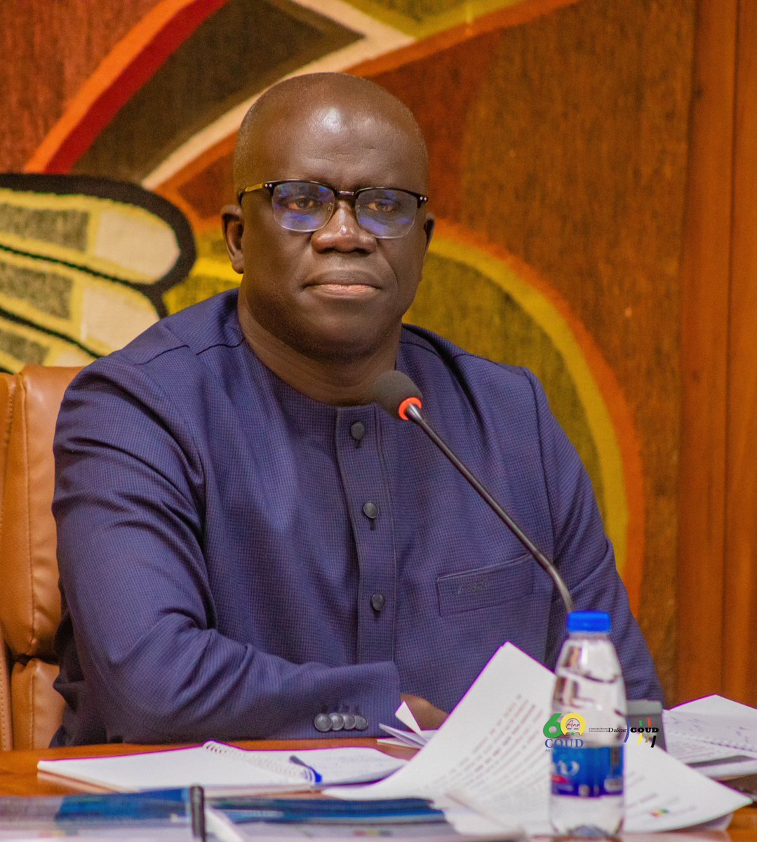 coudsn's tweet photo. Ce jeudi 30 avril 2026, le Conseil d’Administration du COUD s’est réuni dans la Salle des Actes du Rectorat, sous la présidence du Recteur de l’Université Cheikh Anta Diop de Dakar, le Professeur Alioune Badara Kandji, également Président dudit Conseil. https://t.co/vISDQMwR59
