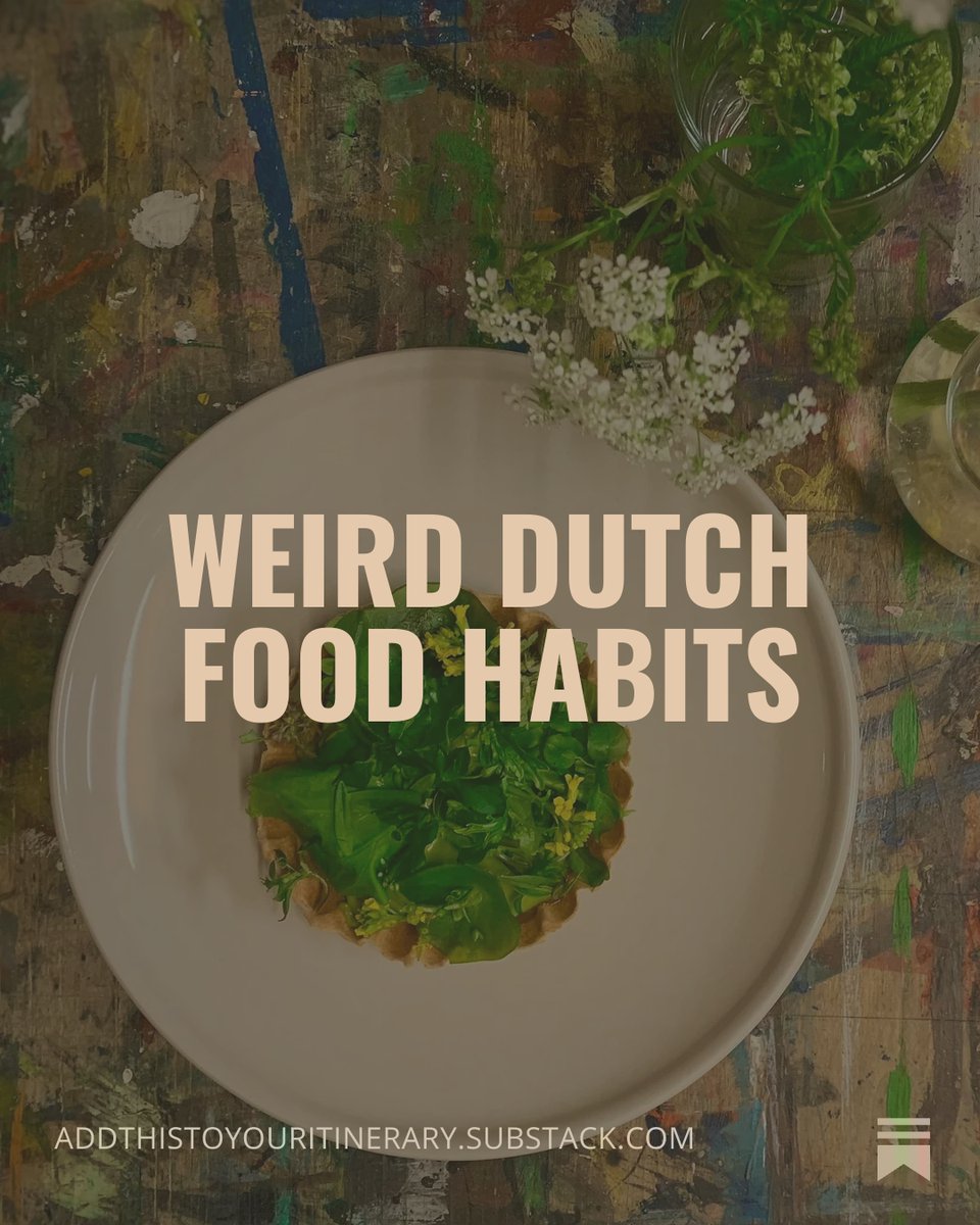The Netherlands is not exactly known for its culinary highlights. Here are the quirks that explain why. Read it in Weird Dutch #Food Habits: open.substack.com/pub/addthistoy…