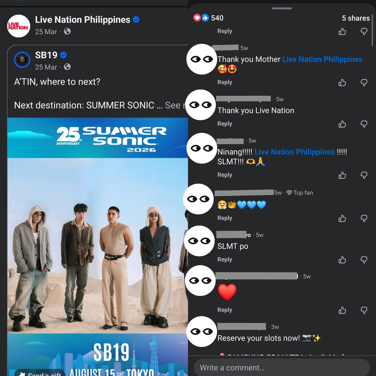 Palagan lang kita BWAHAHAHA puro ka kasi Connections eh. Nag Broadcast sa Japan ang SS na may Coachella artist (group) na kasama sa lineup na binigyan nila ng "reverse offer" which was announced today na BINI pala. Meaning BINI was INVITED. Unlime your faves na pala asa kay LN 🤪