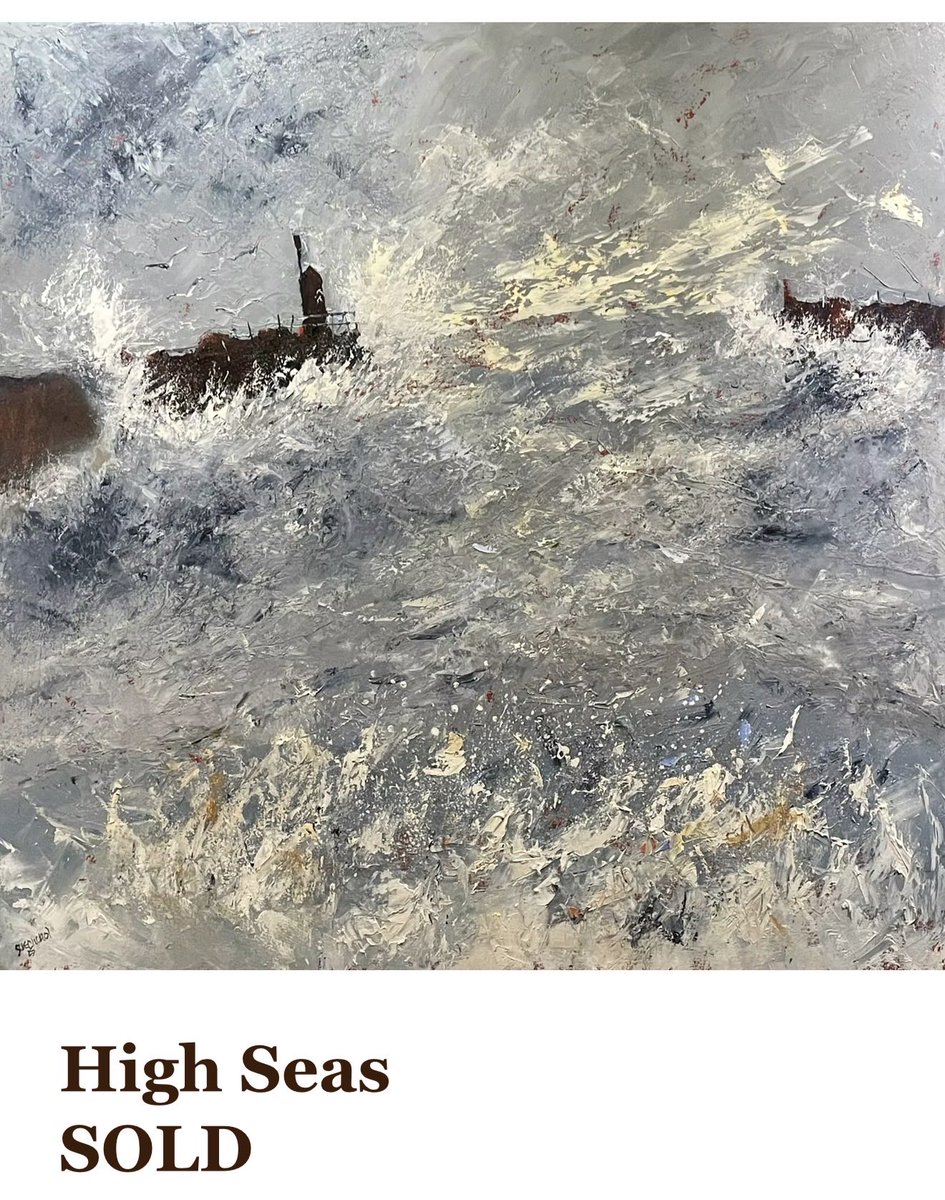 staithesartist's tweet image. Great start to the month, news that this big #painting has sold. Thanks to #StaithesGallery