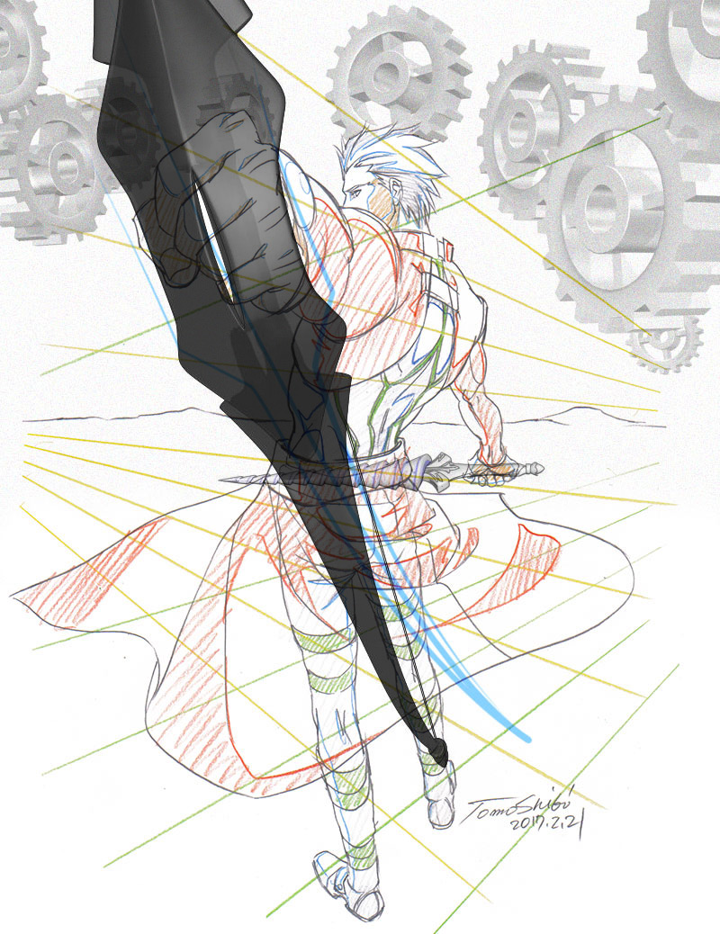 Fate UBW 原画集 アーチャー エミヤ Fate/Grand Order 浮世絵木版画「見返り英霊図 弓兵 エミヤ」｜浮世絵工房