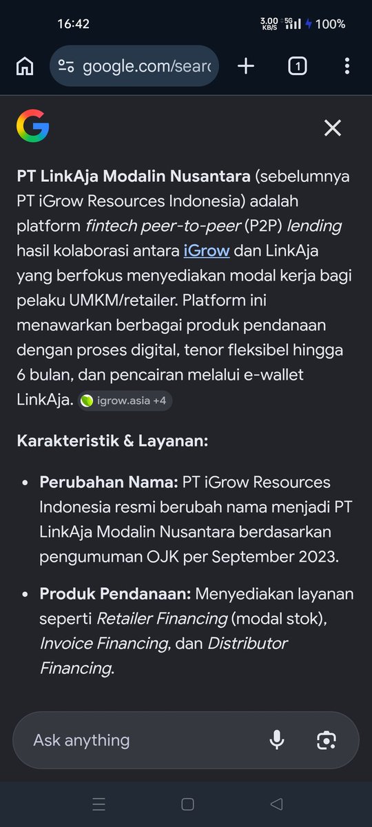 B168iceps's tweet photo. LinkAja mengakuisisi Igrow dan mengganti namanya menjadi LinkAja Modalin Nusantara tapi hingga sekarang tidak mengembalikan dana lender.
@prabowo 
@gibran_tweet 
@KemenkeuRI 
@ojkindonesia
@linkaja
@liputan6dotcom 
@mediaindonesia 
@DivHumas_Polri https://t.co/r2hLrr9RMt