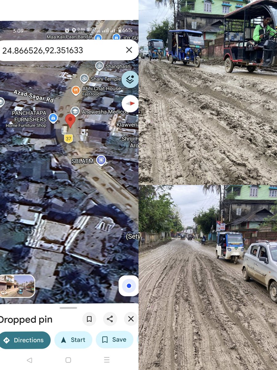 iam_pradipverma's tweet photo. @narendramodi Sir,
This is the  condition of NH-37 in Karimganj,Assam(📍24.866526, 92.351633), an important international road connecting to Bangladesh. @nhidcl has not taken  action so far.Kindly look into this matter urgently and take necessary steps for repair. @nitin_gadkari https://t.co/w4tof0xITc