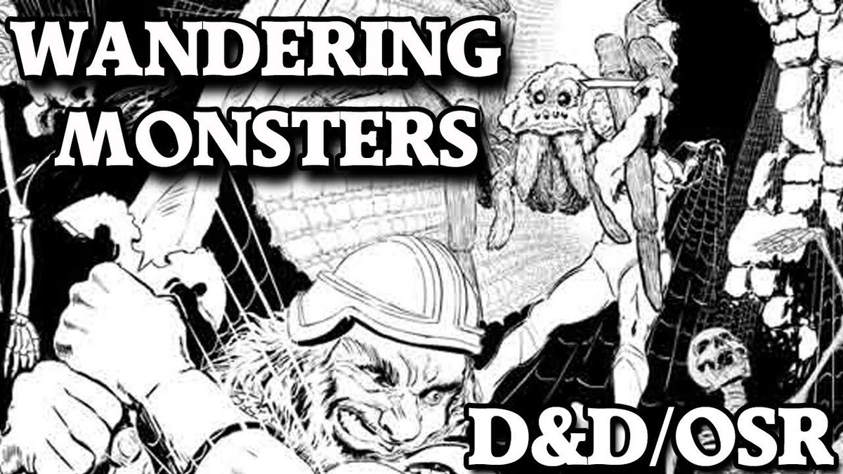RCDad92's tweet image. Dear dungeon crawlers, here’s an important question to ponder on a Friday.
What do you think about “WANDERING MONSTERS”?
To me, in my experience, they are essential to game play, and to giving the  fantasy realm, in which the game is played, “thisness”.
#DungeonsAndDragons
#DnD